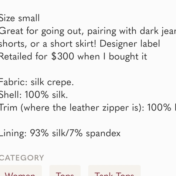 Alice + Olivia T strap top size small - Picture 7 of 7